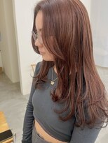 オンド(onde) ロングレイヤー　オレンジヘア