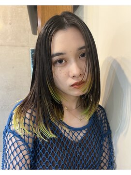 ナループロアボタン(Nalu pu loa BOTAN) レイヤーカット/デザインカラー/ポイントブリーチ