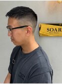 ベリーショートアップバング刈上げフェードスタイル【新大阪】