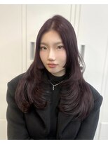 アリュウル 表参道 青山(Allure) ワインレッド×ザクザクレイヤーカット◎【KAKO】