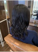 外国人風大人かわいいダークブラウン艶カラーパーマ30代40代50代