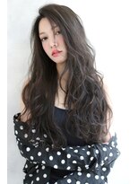 ブラン 梅田(Blanc)&nbsp;【Blanc】大人ロング＿ニュアンスパーマ＿グレージュ