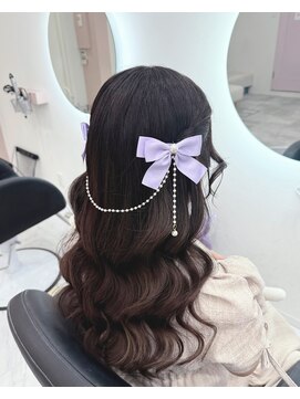 ねじりハーフツイン/心斎橋ヘアセット