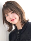 【F】ニュアンスくすみカラー大人かわいい艶髪