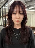 ミディアムレイヤーカット顔周りレイヤーウルフハッシュカット