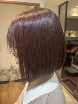 ネオリーブニコ 大井町店(Neolive Nico) 艶感レッド×前下がりボブ