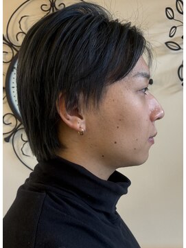 ヘアージン 野々市(hair Jin) インディゴカラー＋襟足残し