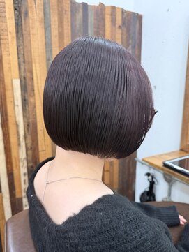 リッカ(RICCA) ミニボブ×ブリーチ無しボルドーブラック♪