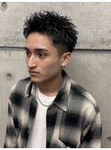 スパイキーショートベリーショート短髪アップバングフェード