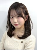 チョコレートブラウンミディアムレイヤーワンカール