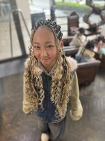 バイブアンドアネックス(VIBE & ANNEX) ボヘミアンコーンロウ8本+前髪ブレイズ2本