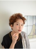 大人のベリーショートヘア☆ランダムなミックスパーマスタイル