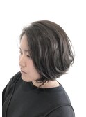 ショートボブ×グレージュ
