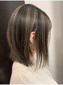 軽めなボブ×ハイライト