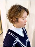 ＃LEMO ＃前髪インナー＃マニッシュショート ＃イエローブラウン