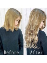 あるじゃんすー 沖縄店&nbsp;ハニーブラウン×ホワイト#シールエクステ#大人かわいい#沖縄