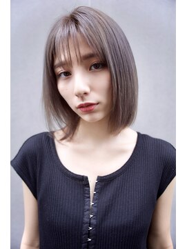 アール 北千住店(ar) ダブルカラー/モノトーンカラー/プツッとボブ[北千住]