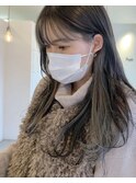 大人ロング×インナーカラー
