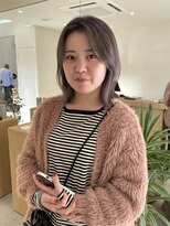 キュー(que)&nbsp;ラベンダーグレージュ　レイヤーボブ