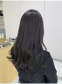 韓国顔まわりレイヤーカットグレージュオリーブベージュブラウン