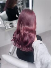 ユニック ウメダ(unique UMEDA) ブリーチなしダブルカラー×ラベンダーピンク×ベビーピンク