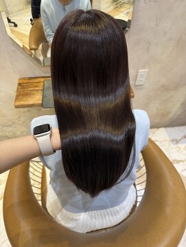 ロンドローズ 名古屋(Lond damaskRose) ブリーチ 学割 オリーブベージュ レイヤーカット リタッチ878