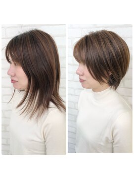 アビリタ(abilita) ショートボブ　ブリーチなしベージュ