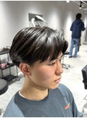 刈り上げナチュラルセンターパート