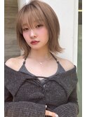 韓国系シースルーバング外ハネレイヤーボブ　n7.6.9