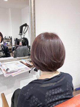 ヘアメイク アンフィ(amphi) 【白髪染め】ピンクショートボブ..~*＊.