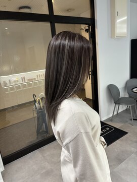 ナンバー 竪町(number+) 20代30代◎透明感ハイライト×美髪レイヤーグレージュ艶感