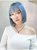 ブルーグレージュブルーシルバーニュアンスカラー_F90088