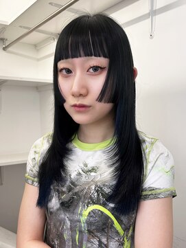 アルバム 渋谷パルコ(ALBUM) ロングおくれ毛顔周りレイヤー前髪カット_F20824