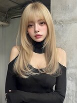 ランテルディ 渋谷(LANTERDIT)&nbsp;ベージュ/ひし形/前髪/レイヤー/韓国/ミディアム/前髪/小顔/