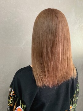 カルフール ロハス 草加東口店(Carrefour LOHAS) 艶髪ヘア,ピンクカラー,ケアブリーチ,ロングヘア,透明感カラー