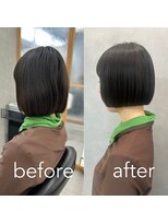 ヘアサロン ドットプラス 町田店(dot. plus)&nbsp;【中西里美】黒髪ボブ/ラインボブ/町田