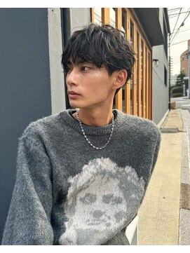 クオル キャスト 熊本(QOL×cast) ニュアンス無造作マッシュシャドウパーマ