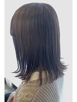 レセ 南柏店(Laissez)&nbsp;外ハネワンレングス×ハイライトカラー/透明感 【レセ南柏店】