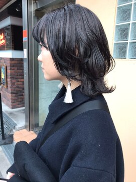 フロート 小阪店(float) 黒髮ミディ_クールショート　ピンクグレージュ　ボブルフ