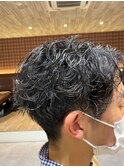 アップバングツイストスパイラルパーマ