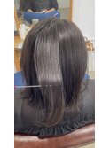 【SALON】髪質改善カラーエステ　透け感アッシュグレージュ