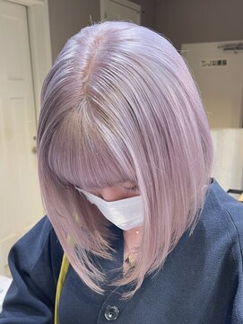 ベレーザ 渋谷(BELEZA) ba1922透明感ピンクラベンダー切りっぱなし外ハネボブパルージュ