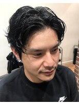 チルチェア ノースエリア 高円寺店(CHILL CHAIR north area.)&nbsp;センターパートスタイル <高円寺> <理容室> <バーバー>