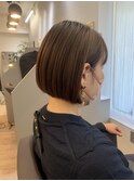 まとまるボブ☆ベージュカラー白髪ぼかしハイライト