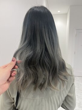 モア 岡崎(more) 【バレイヤージュ】グレージュ    ブリーチあり/more岡崎店 大山