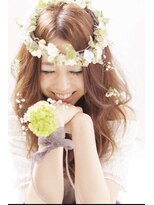 ヘアー カフェ コトノハ(hair cafe kotonoha) 【コトノハ】小顔効果かわいくなれるオレンジカラー透け感カラー