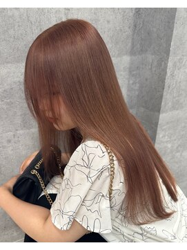 ルイス(L'wis) ピンクブラウン前髪ありロング学割U24ケアブリーチ1回10代20代