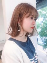 セイドット リー(Say. Ree)&nbsp;Say.ミディアムボブチェリーブラウンお団子ヘアワインレッド