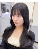 韓国レイヤー/韓国風/ボブ/髪質改善/黒髪/ブリーチなし〔池袋〕