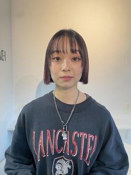 イーチ 吉祥寺(EACH) 【上條実織】深いボルドーカラーのぱつっとボブ◎